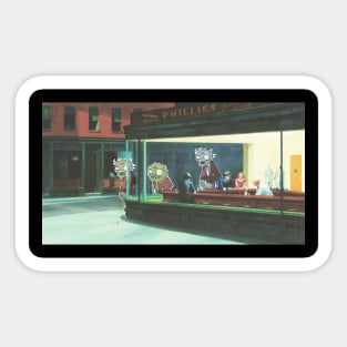 Hopper's Nighthawks Sticker